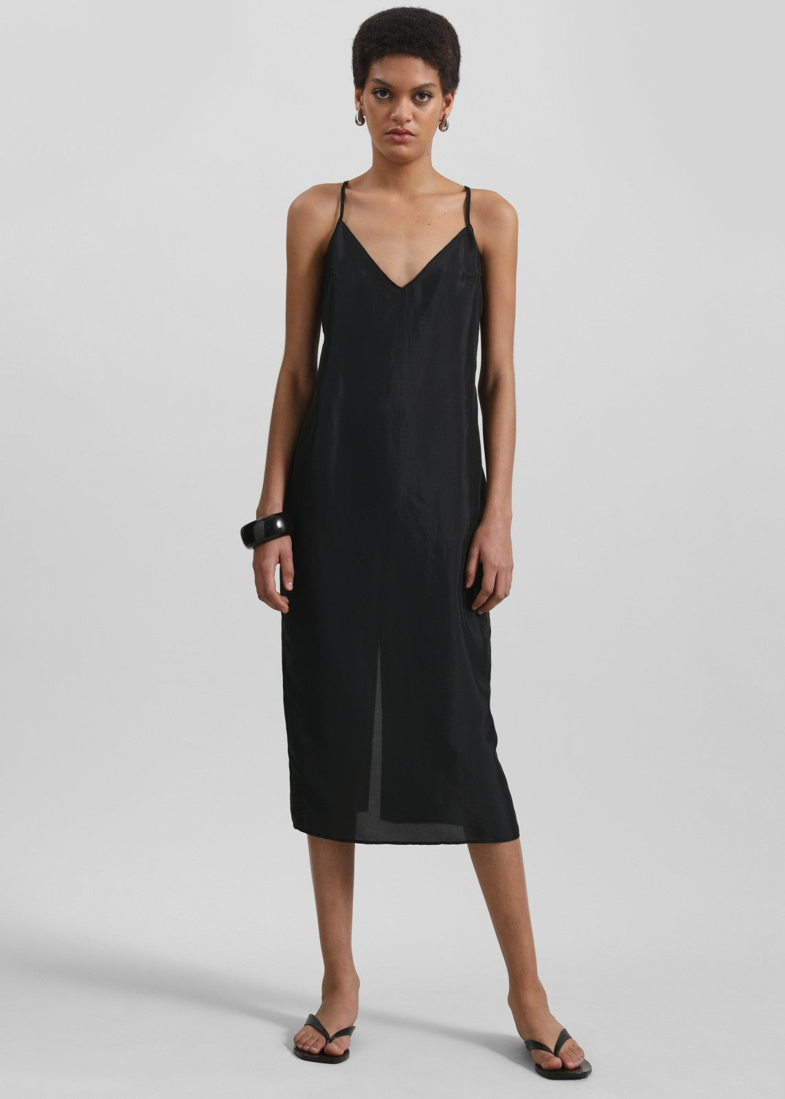 Vence Slip Dress - Black