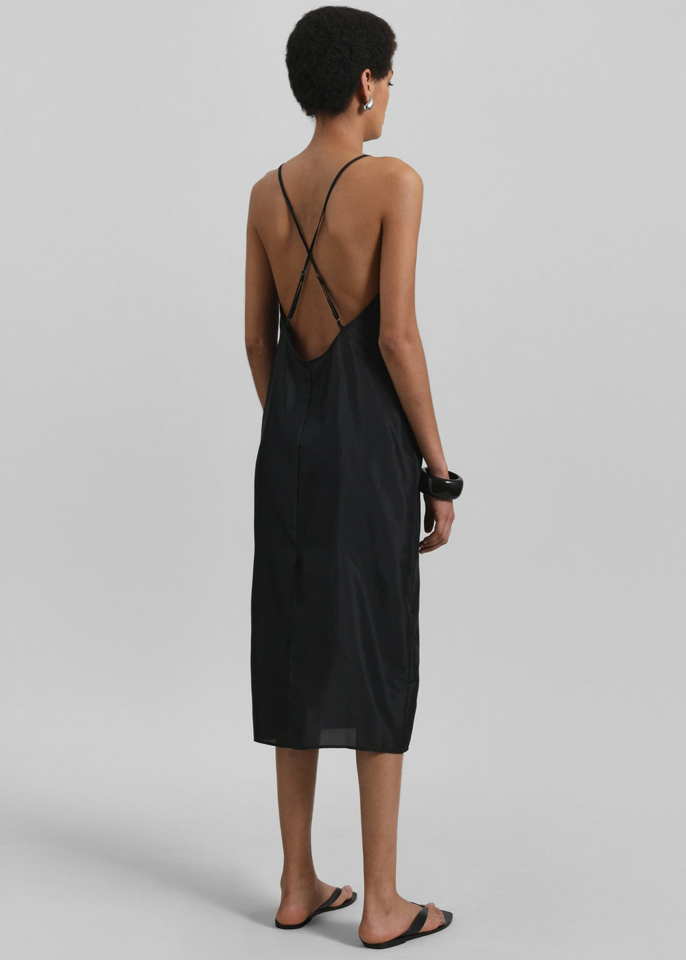 Vence Slip Dress - Black