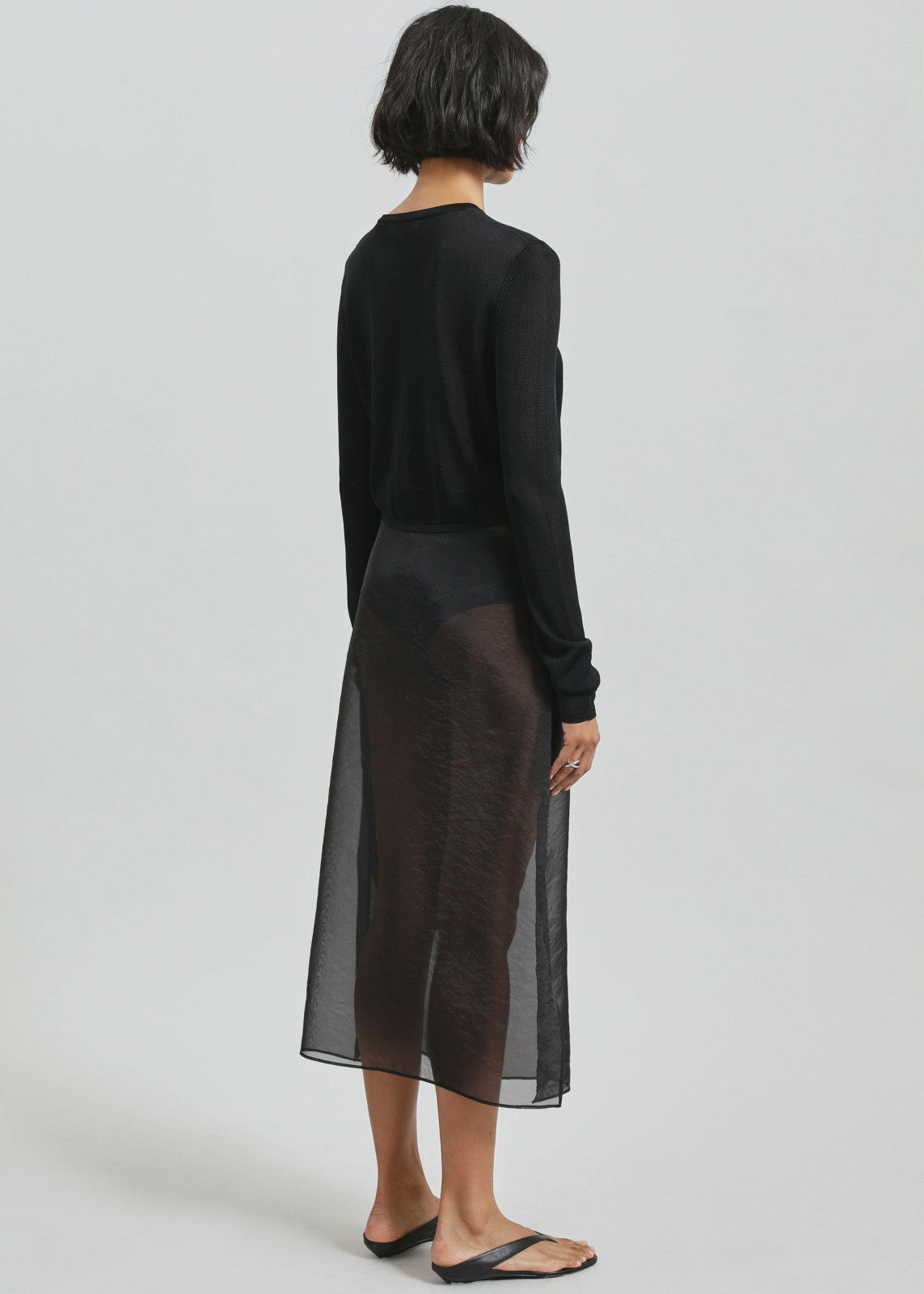 Girone Sheer Skirt - Black