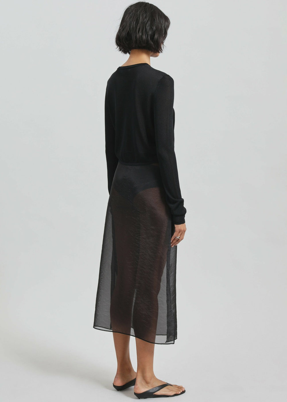 Girone Sheer Skirt - Black