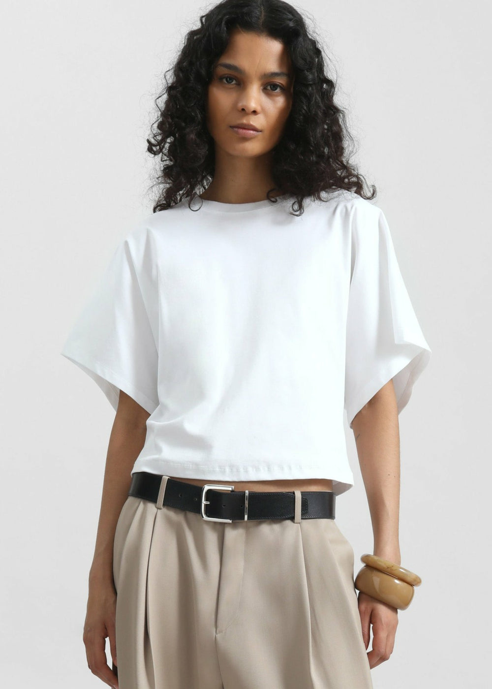 Noya Dolman Sleeve Tee - White