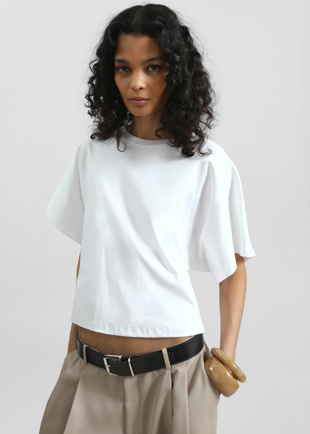 Noya Dolman Sleeve Tee - White
