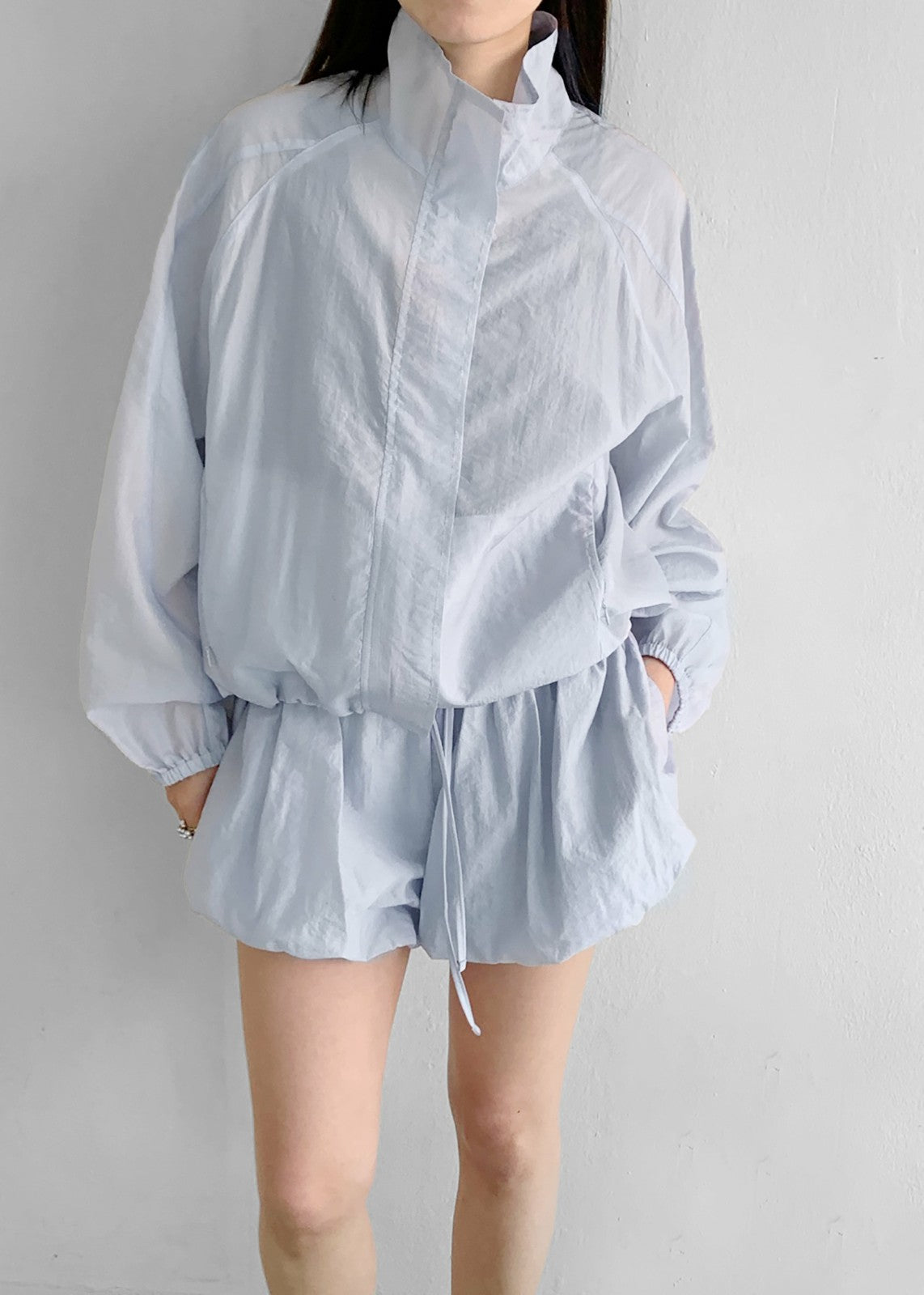 Vaila Balloon Shorts - Sky Blue