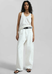 Nox Ribbed Tank Top - White