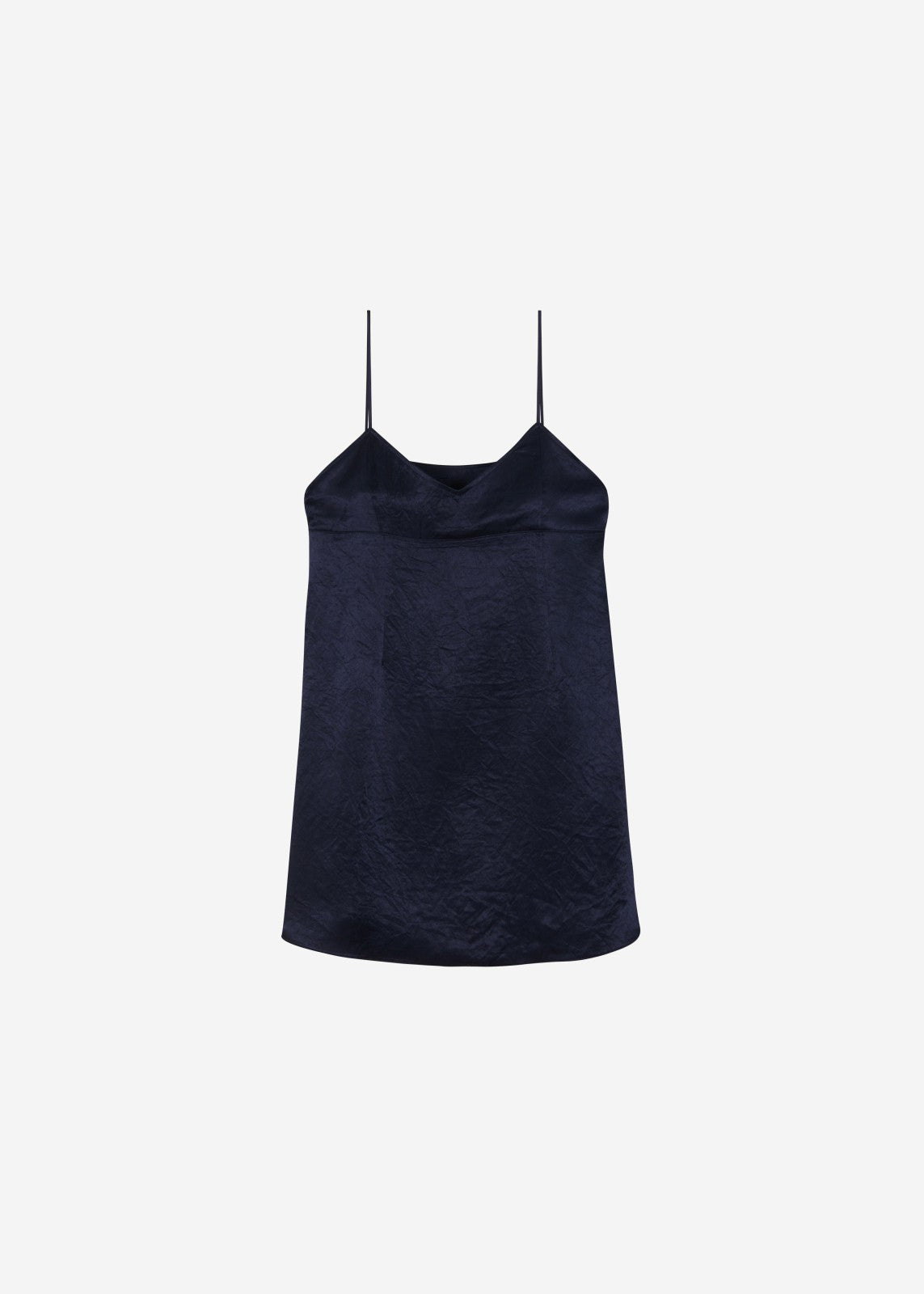 Elma Satin Mini Dress - Navy