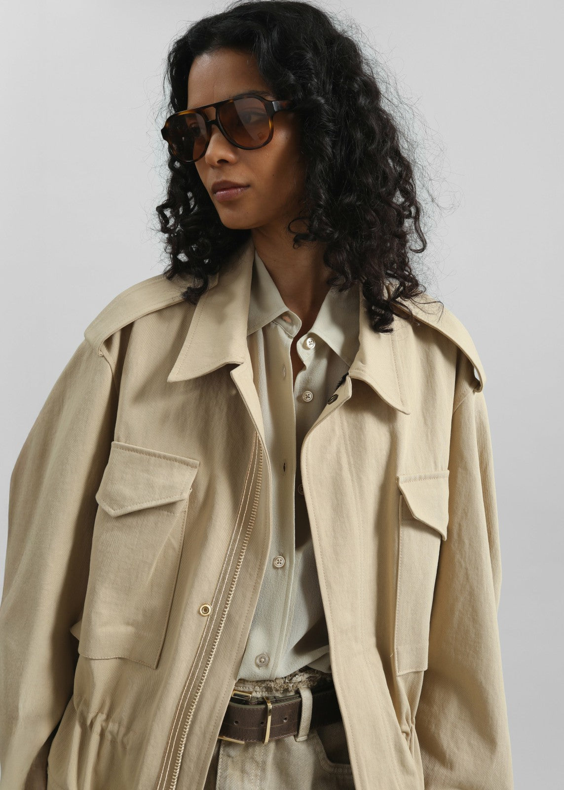 Toran Cargo Jacket - Beige