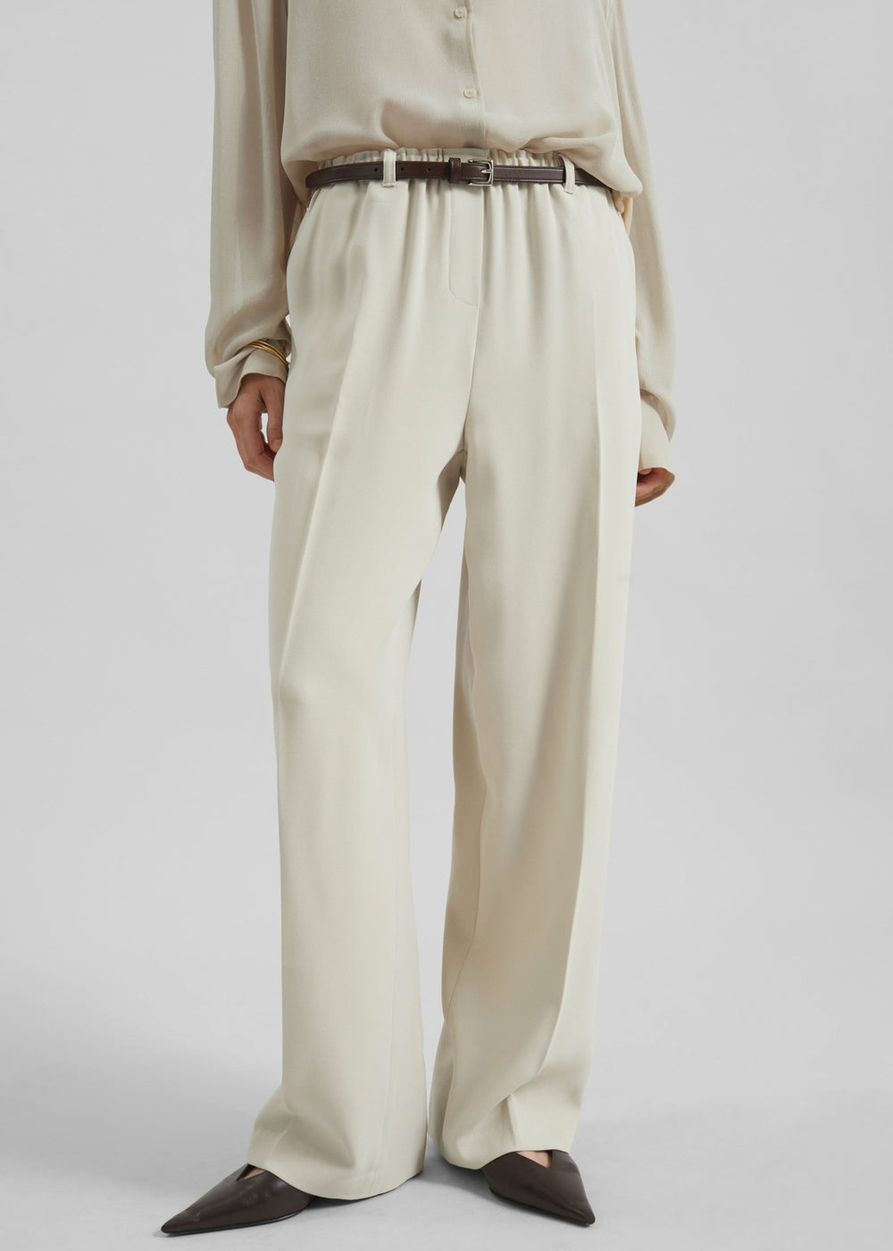 Hamnoy Straight Pants - Light Beige
