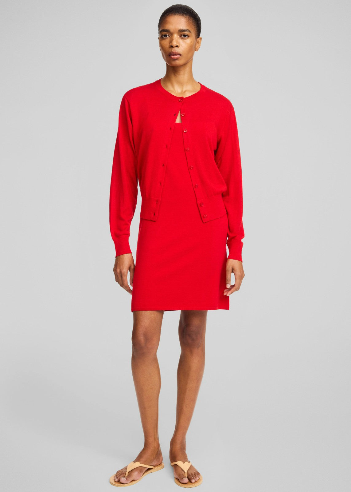 By Malene Birger Montie Cardigan - Pompeian Red