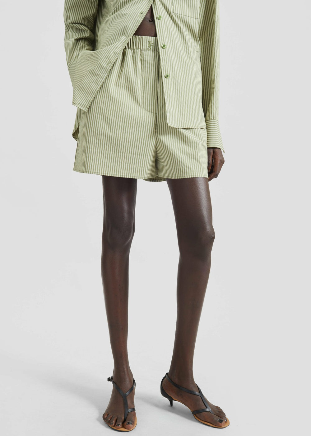 Lui Boxer Shorts - Green Stripe
