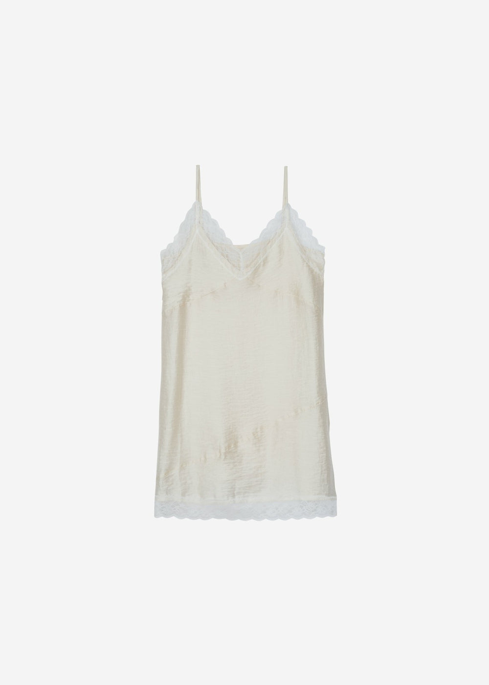 Elvina Lace Trim Slip Dress - Cream