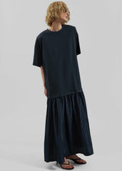 Endell Drop-Waist T-Shirt Dress - Navy