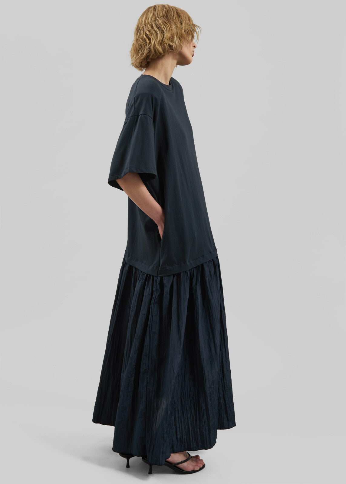 Endell Drop-Waist T-Shirt Dress - Navy