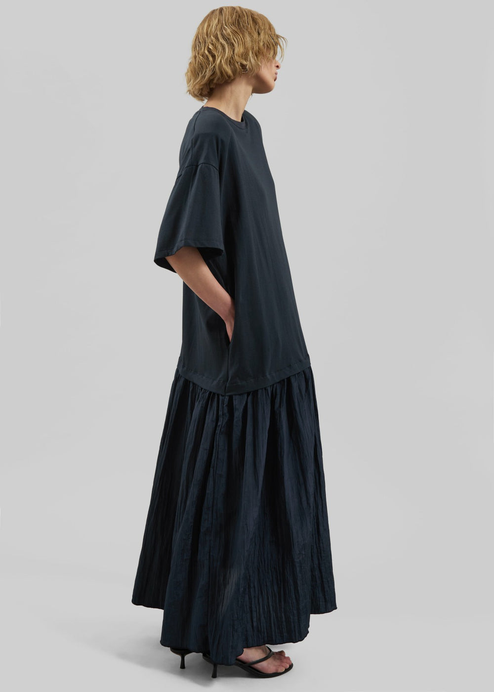 Endell Drop-Waist T-Shirt Dress - Navy