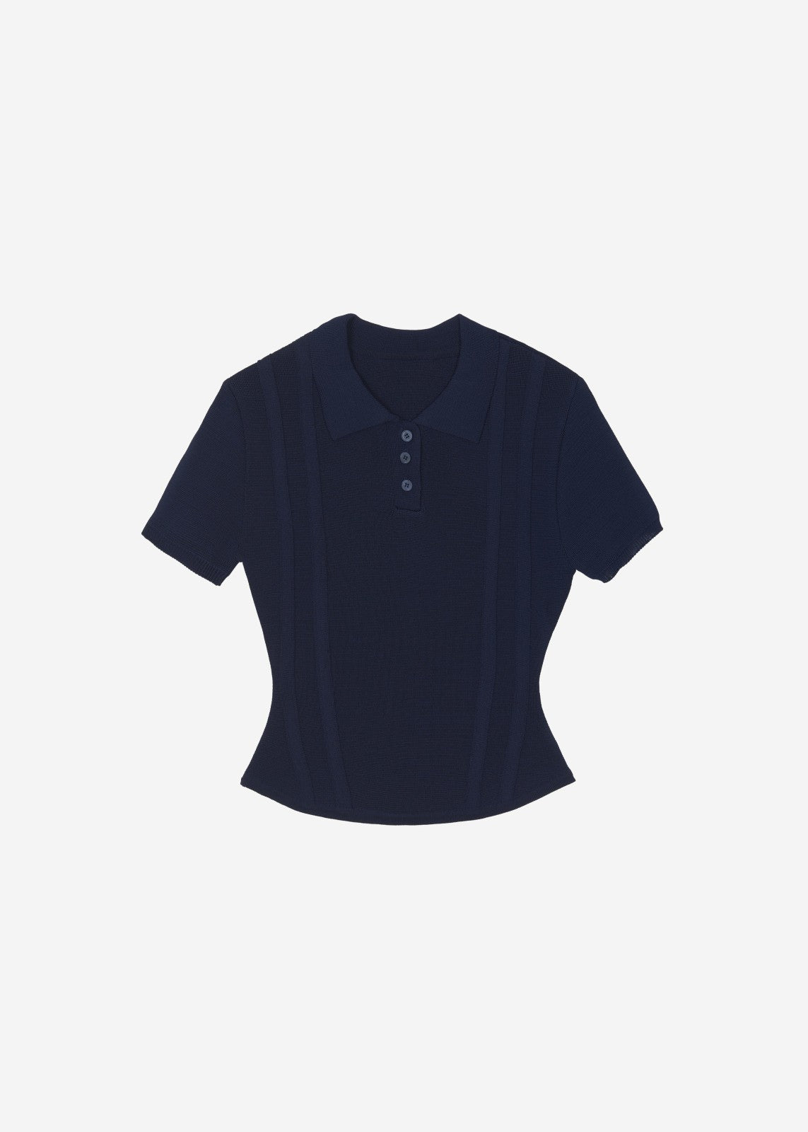 Kiama Cinched Knit Polo - Navy