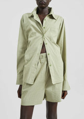 Lui Shirt - Green Stripe