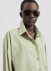 Lui Shirt - Green Stripe