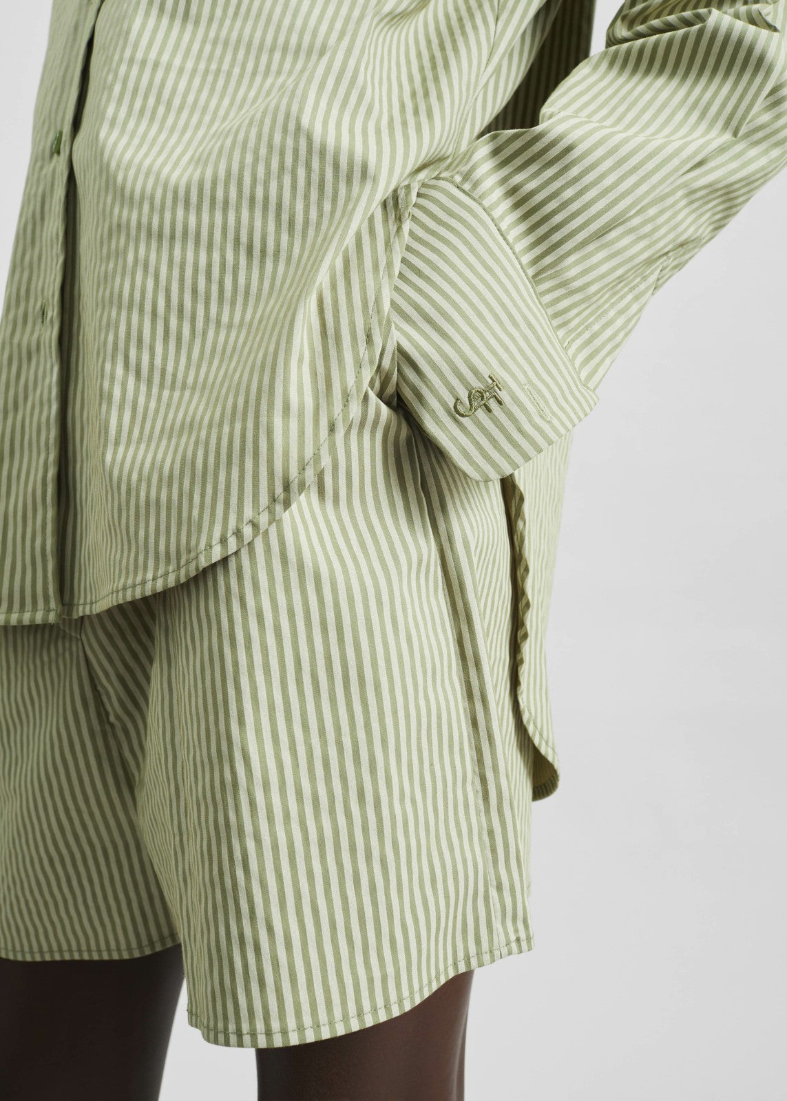 Lui Shirt - Green Stripe