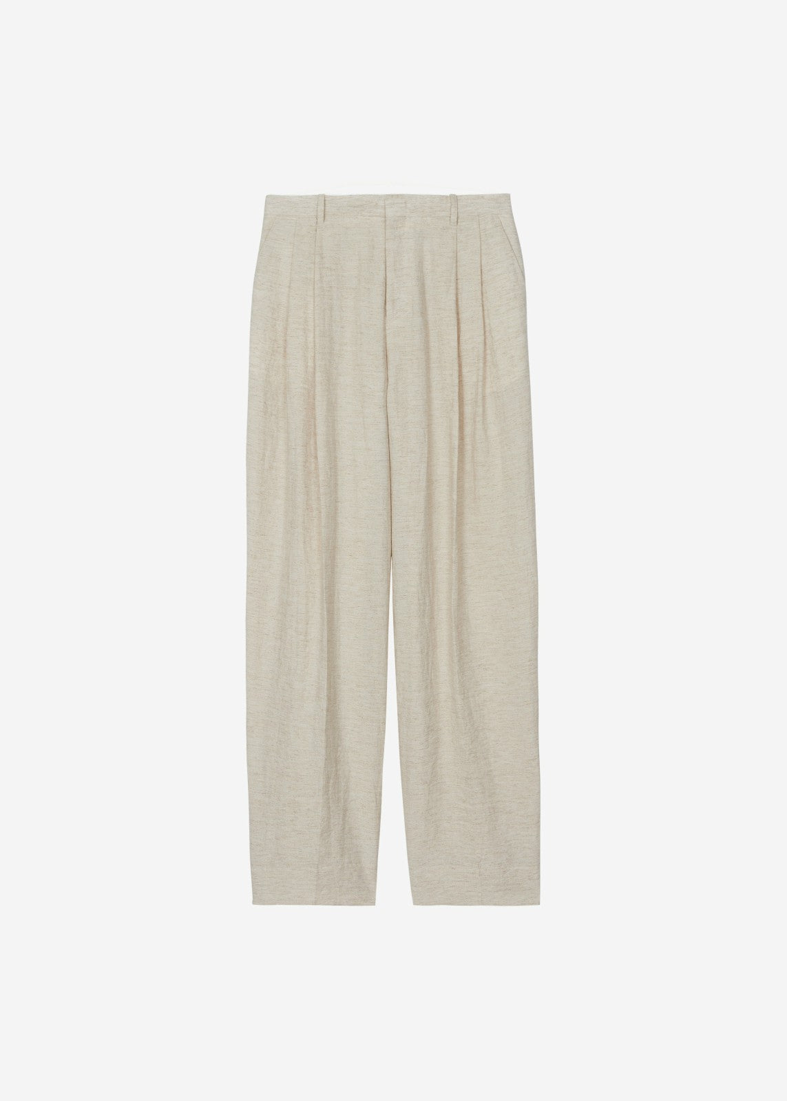 Wendin Pleated Trousers - Beige Melange
