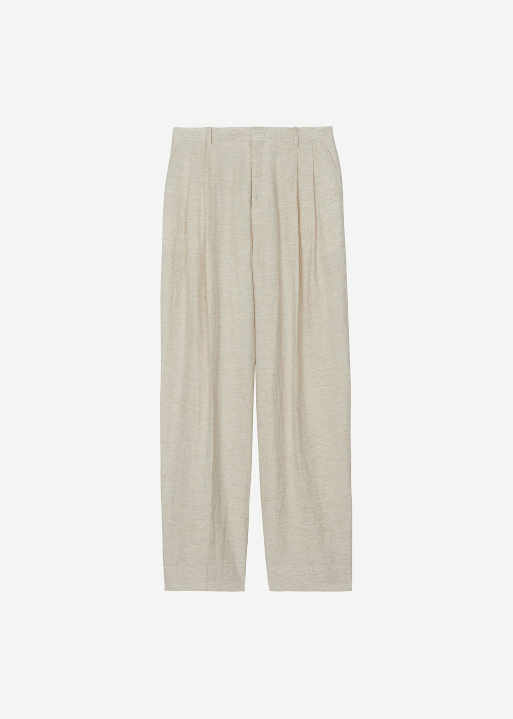 Wendin Pleated Trousers - Beige Melange