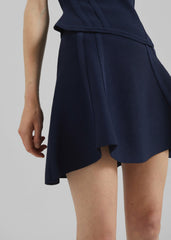 Kiama Sculpted Mini Skirt - Navy