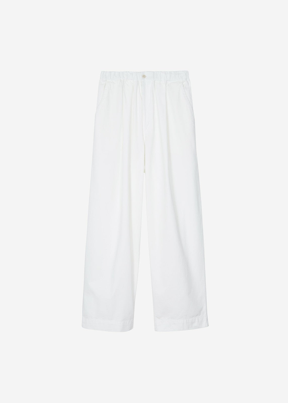 Denaye Cotton Barrel Leg Pants - White