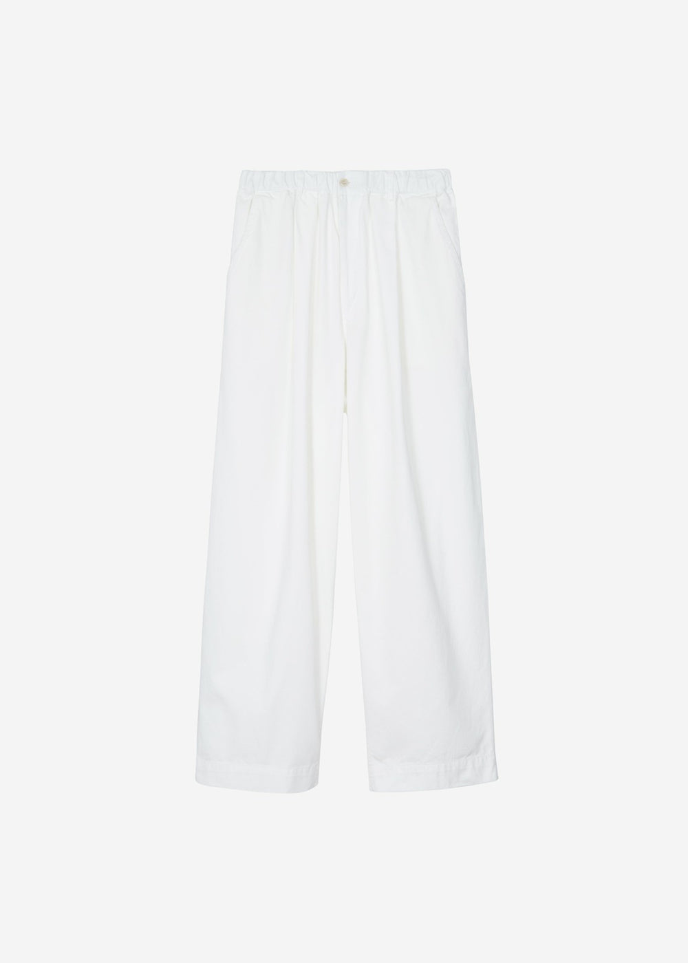 Denaye Cotton Barrel Leg Pants - White