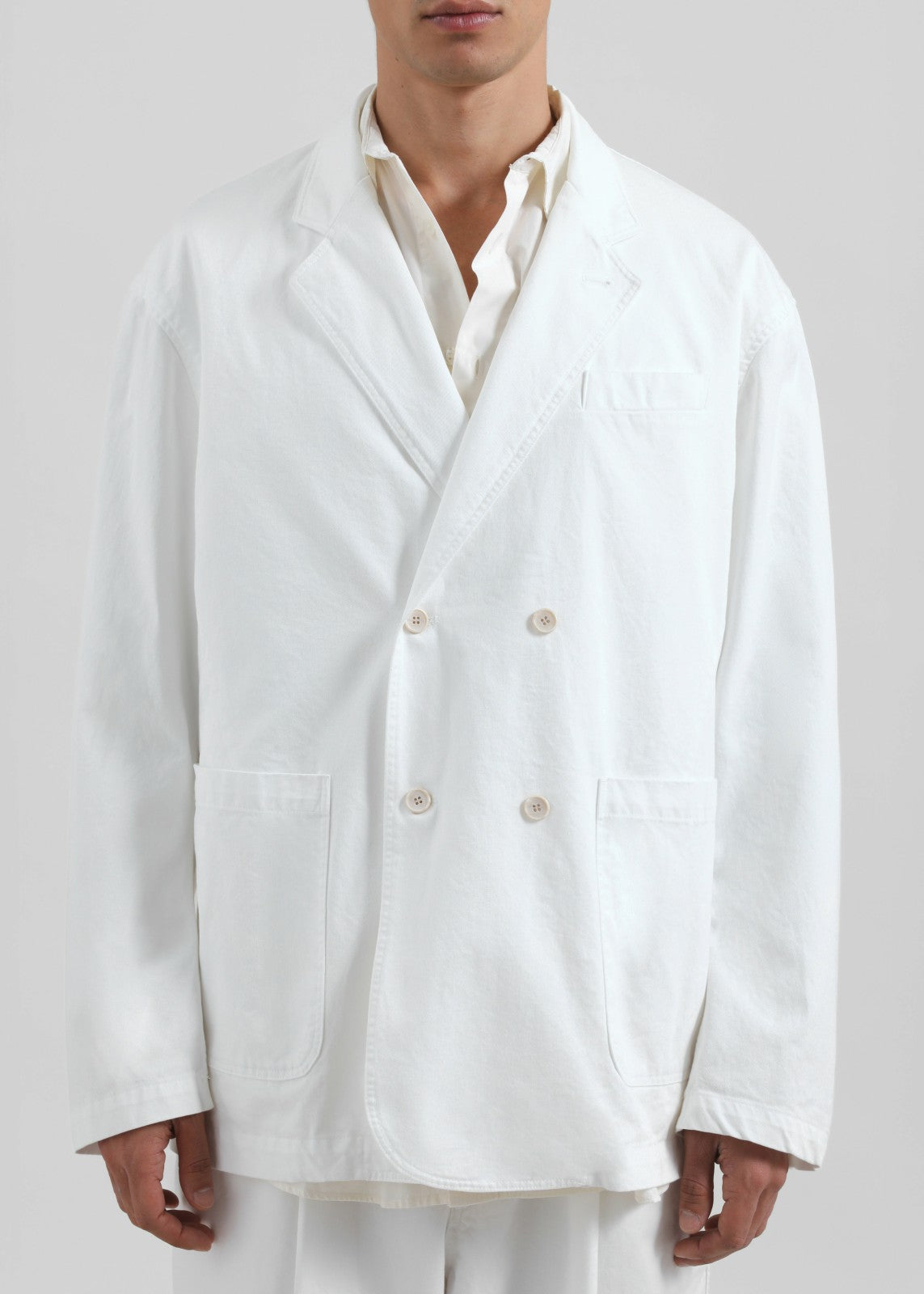 Denaye Cotton Blazer - White