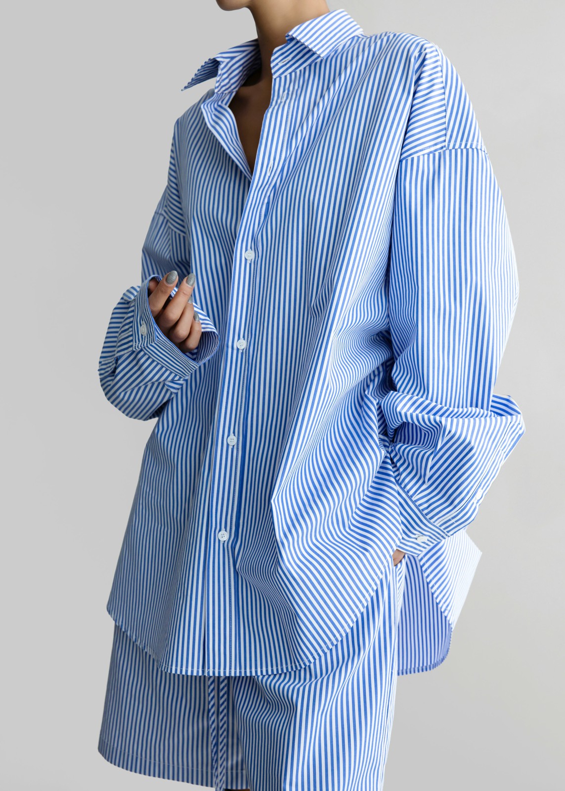 Rimini Bermuda Shorts - Blue/White Stripe