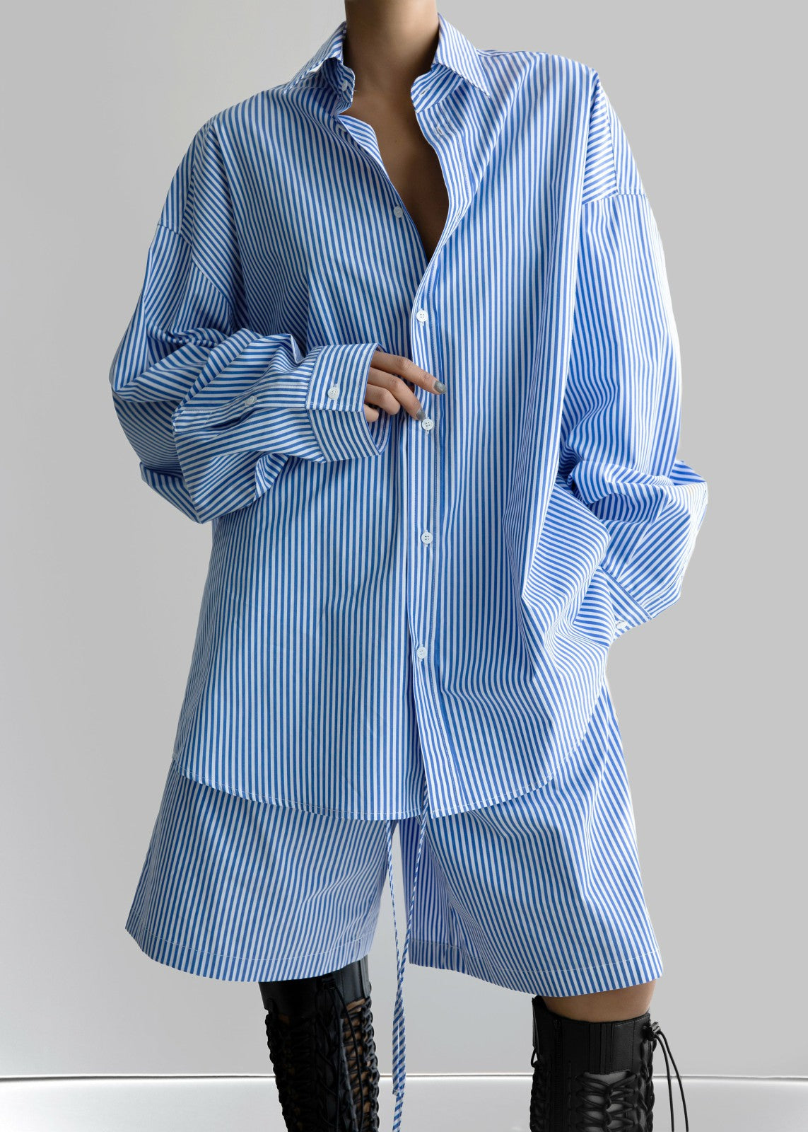 Rimini Bermuda Shorts - Blue/White Stripe