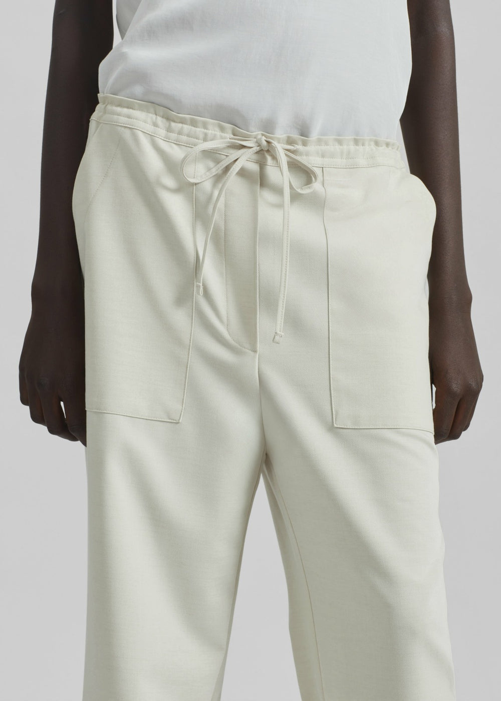 Ronne Straight Trousers - Cream
