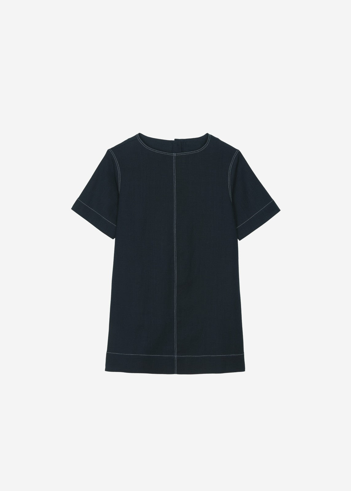 Ellerton Contrast Stitch Dress - Dark Navy