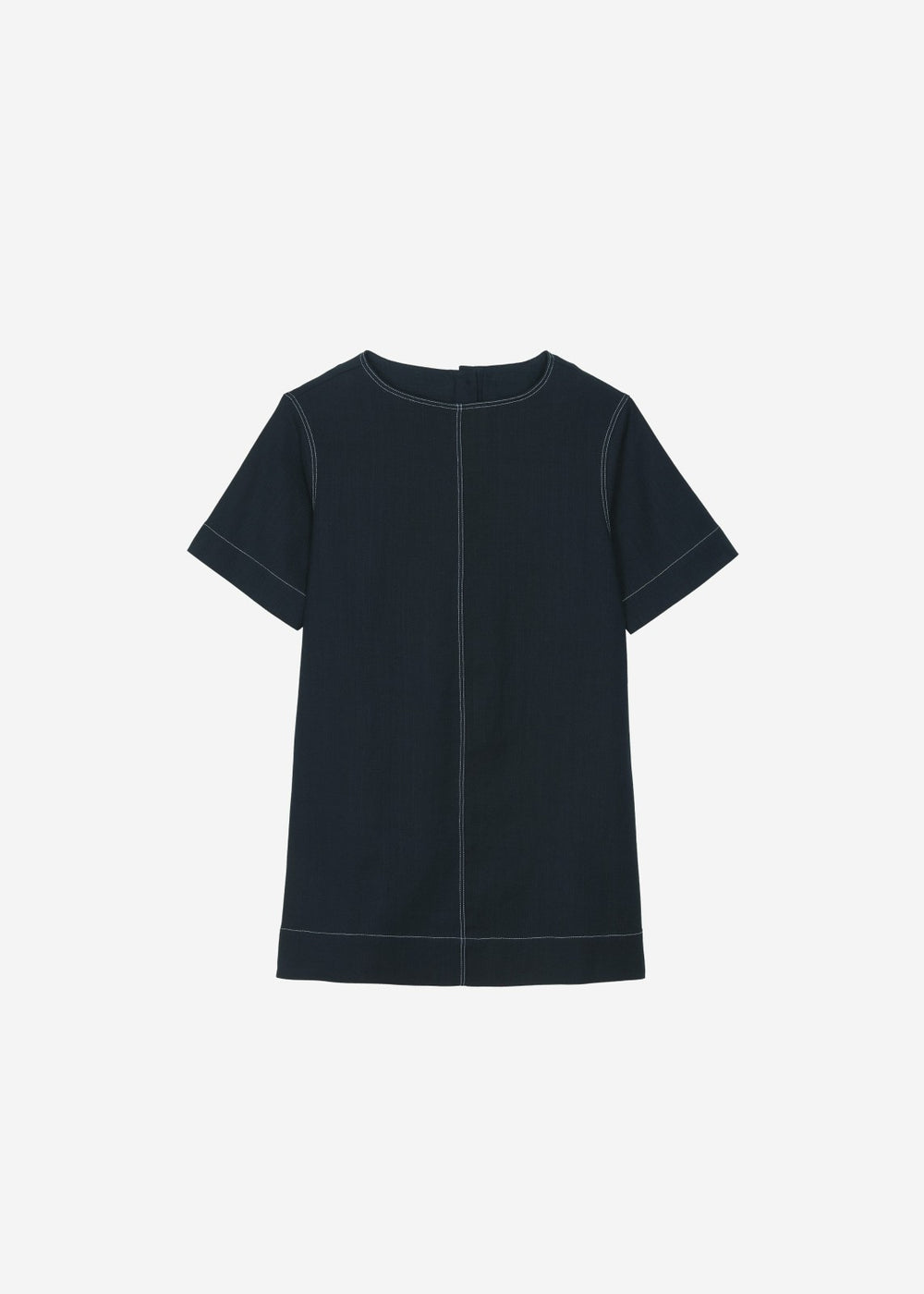 Ellerton Contrast Stitch Dress - Dark Navy