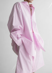 Rimini Bermuda Shorts - Pink/White Stripe