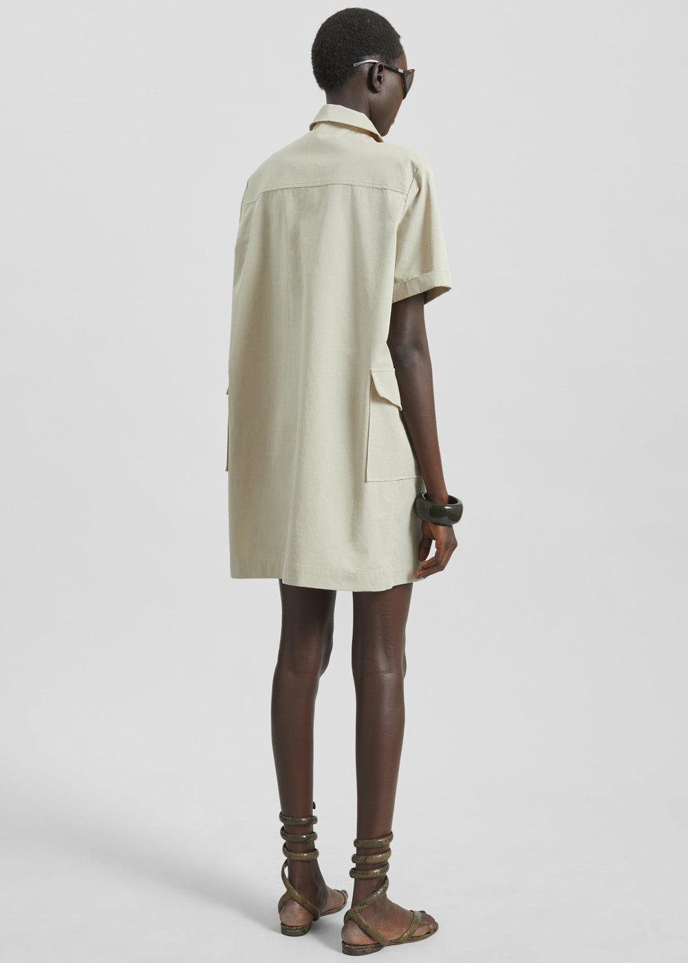 Tilba Polo Mini Dress - Beige