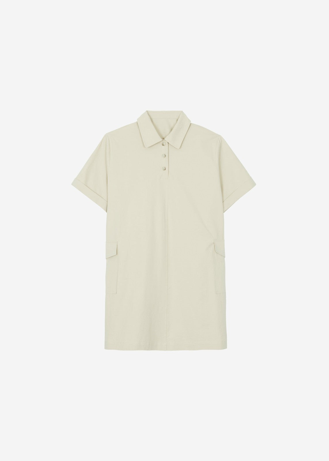 Tilba Polo Mini Dress - Beige