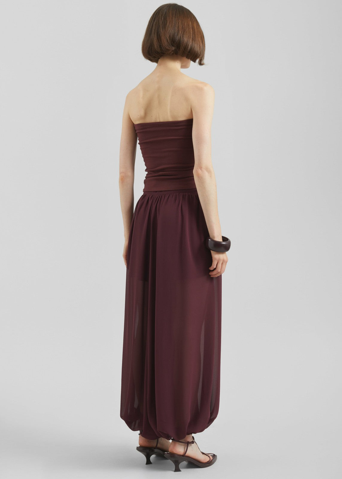 Solrae Tube Top - Burgundy