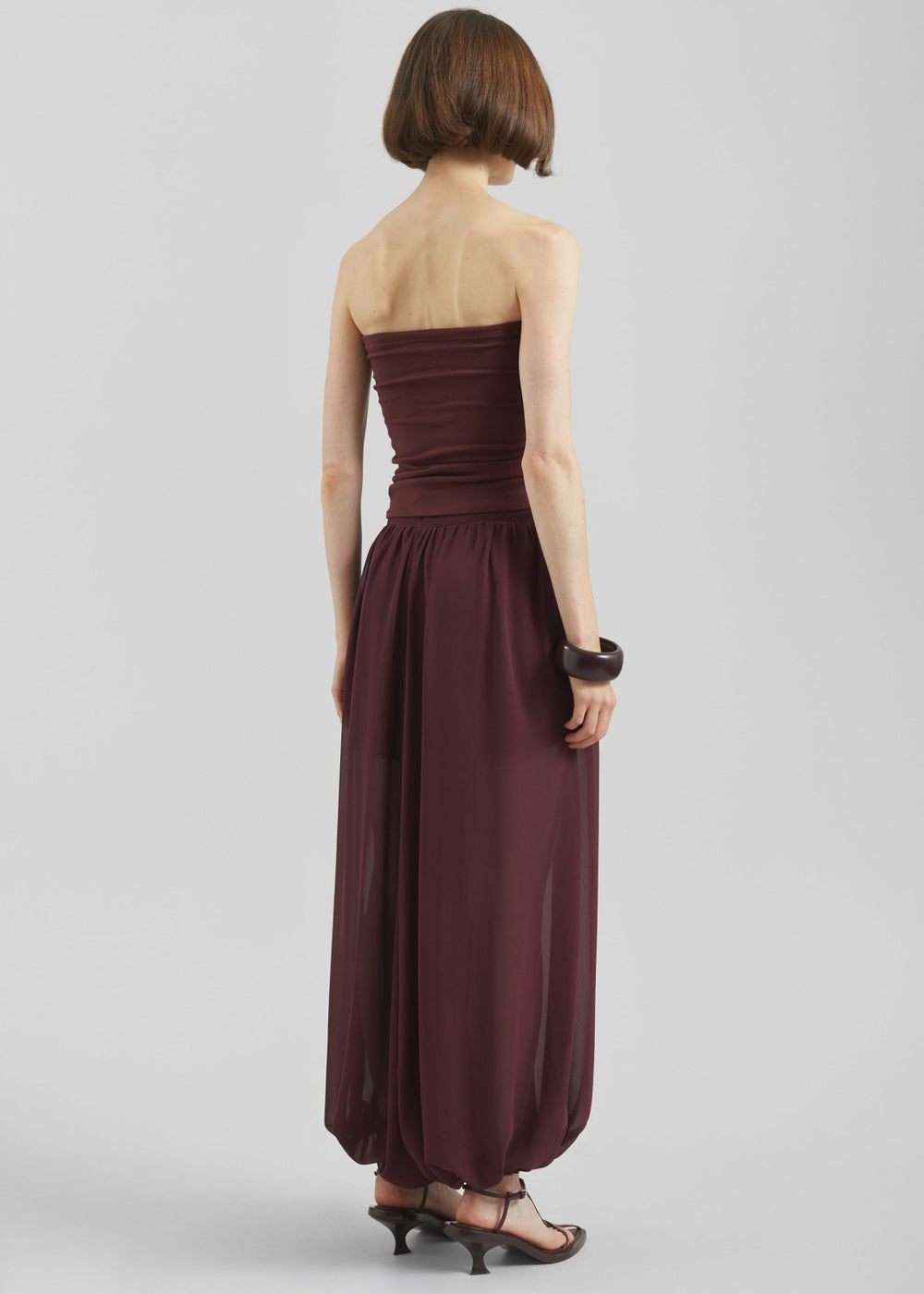 Solrae Tube Top - Burgundy