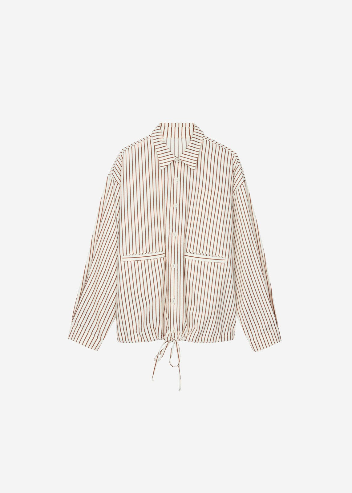 Corwin Shirt Jacket - Beige/Brown Stripe