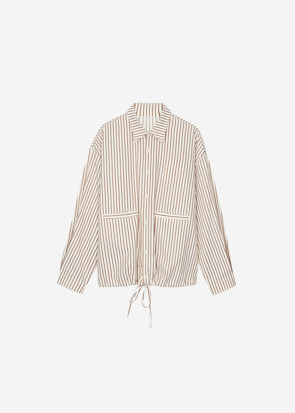 Corwin Shirt Jacket - Beige/Brown Stripe