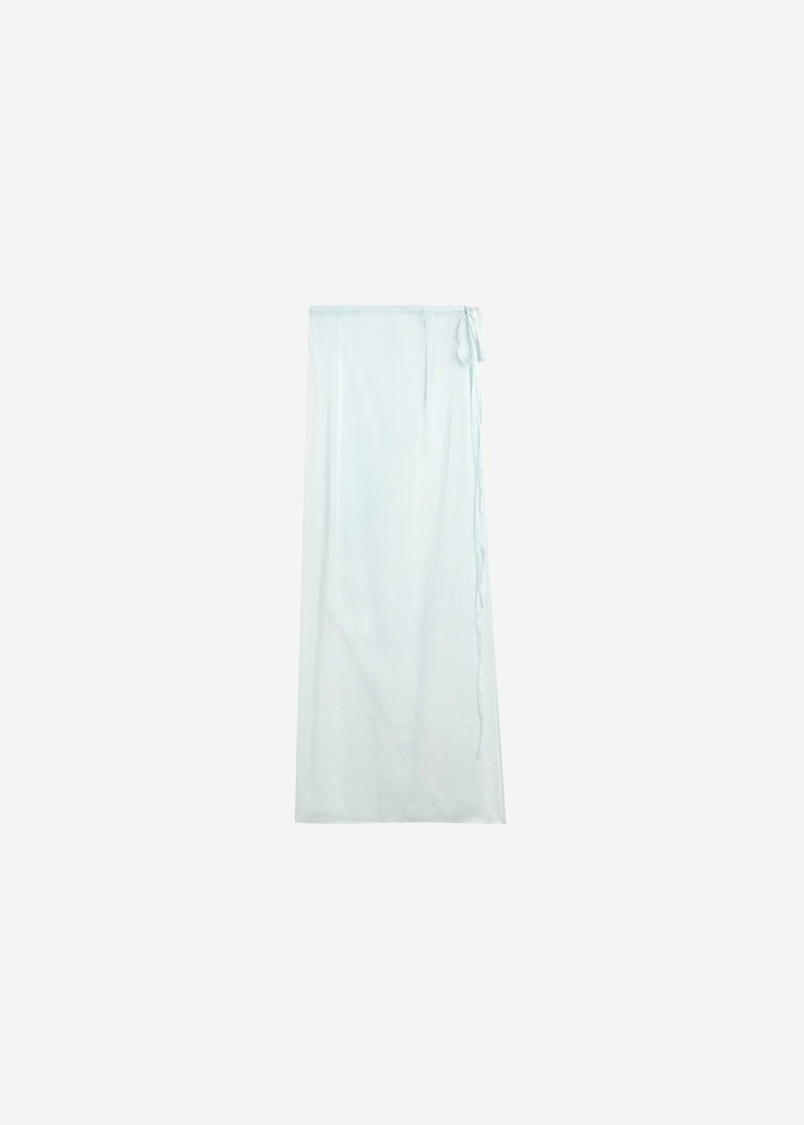Oria Sheer Silk Chiffon Wrap Skirt - Pale Blue