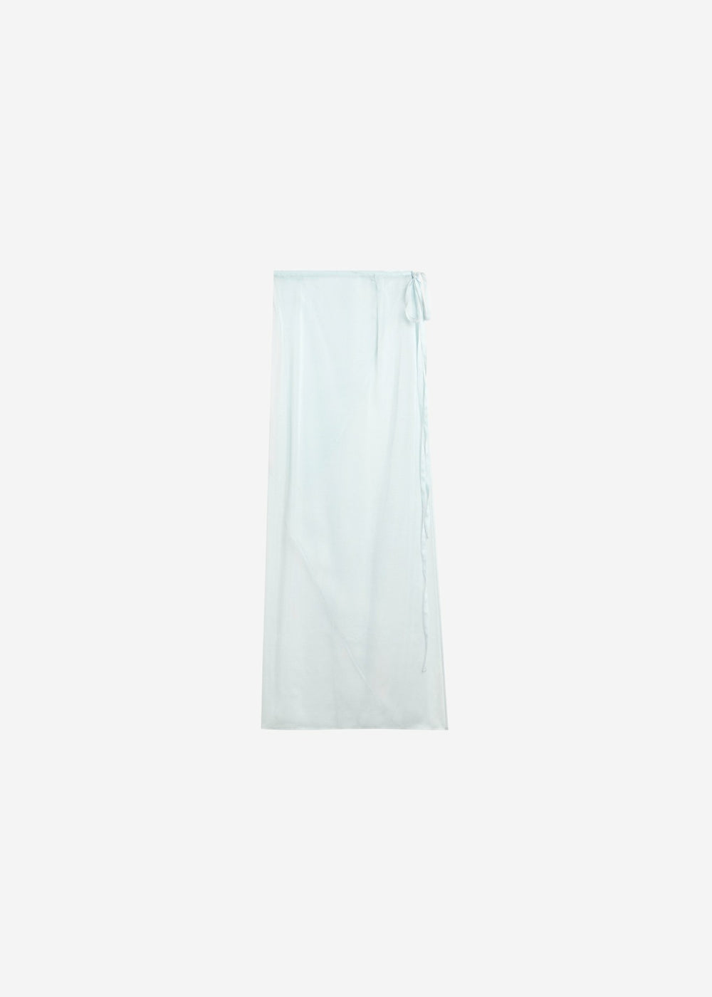 Oria Sheer Silk Chiffon Wrap Skirt - Pale Blue