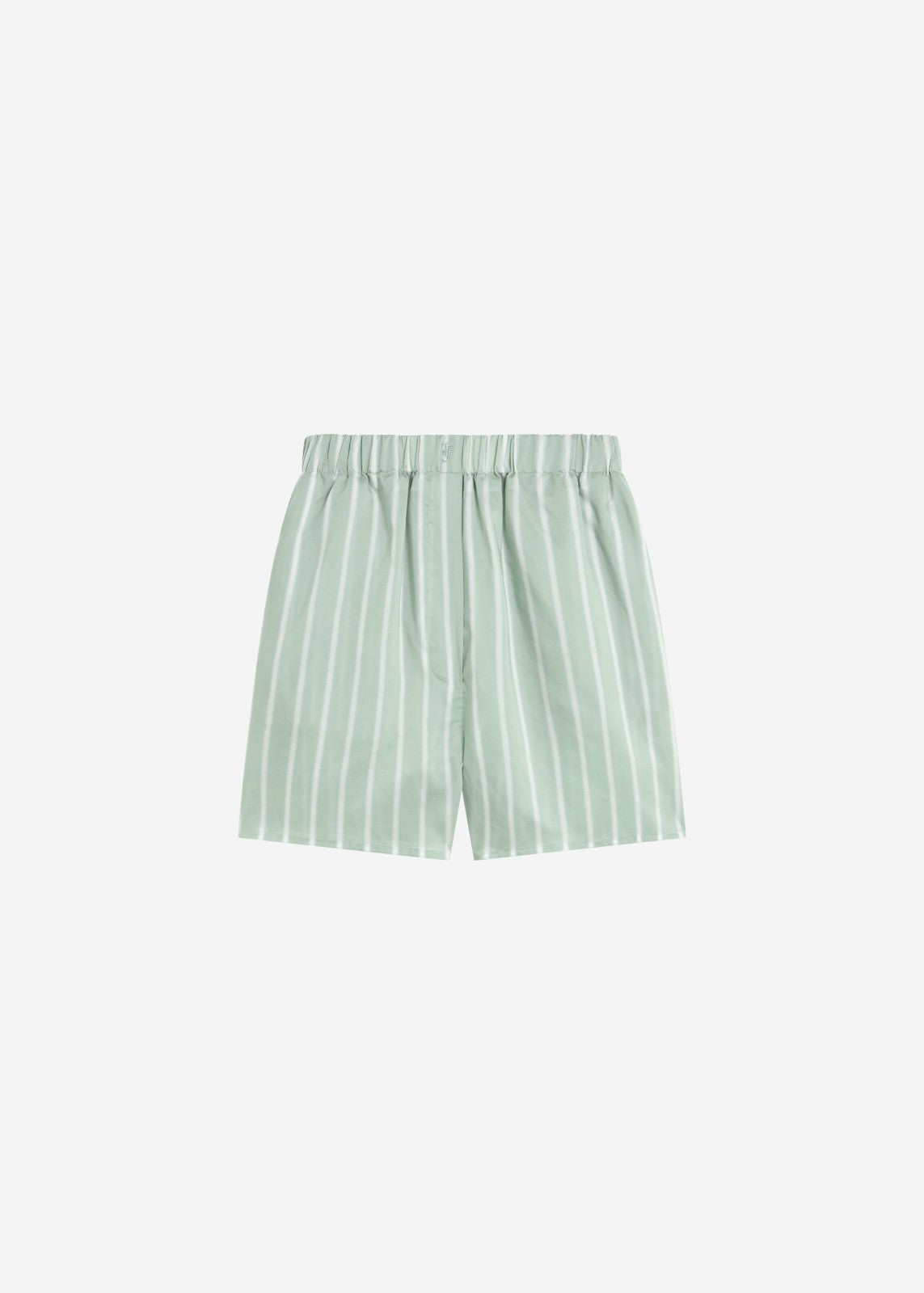 Lui Silk Boxer Shorts - Green Stripe