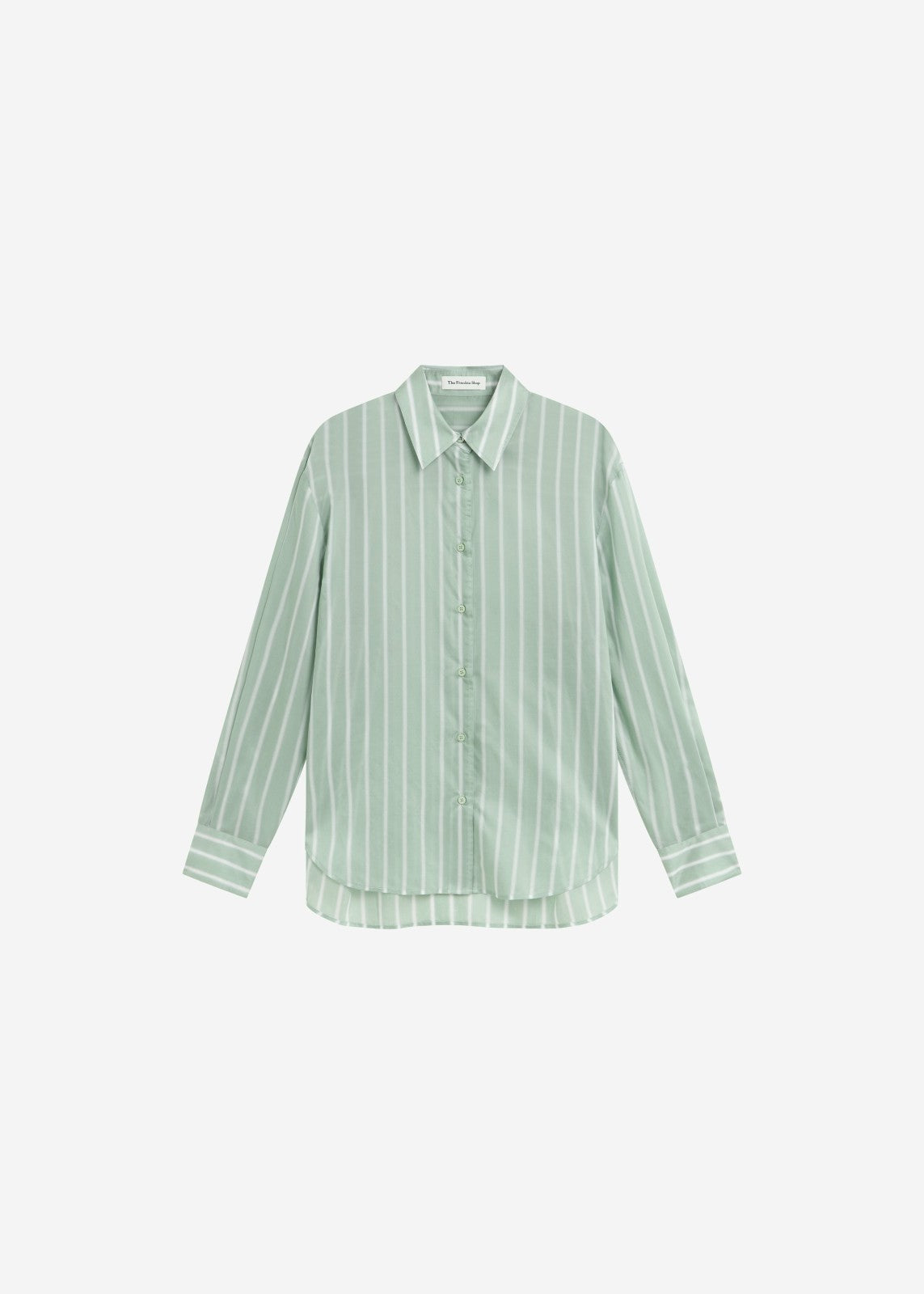 Peri Silk Shirt - Green Stripe