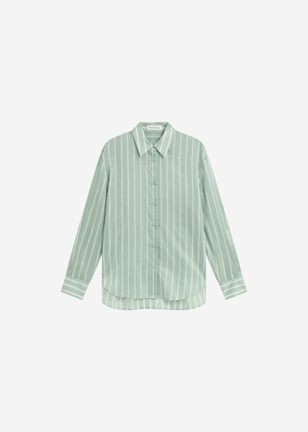 Peri Silk Shirt - Green Stripe