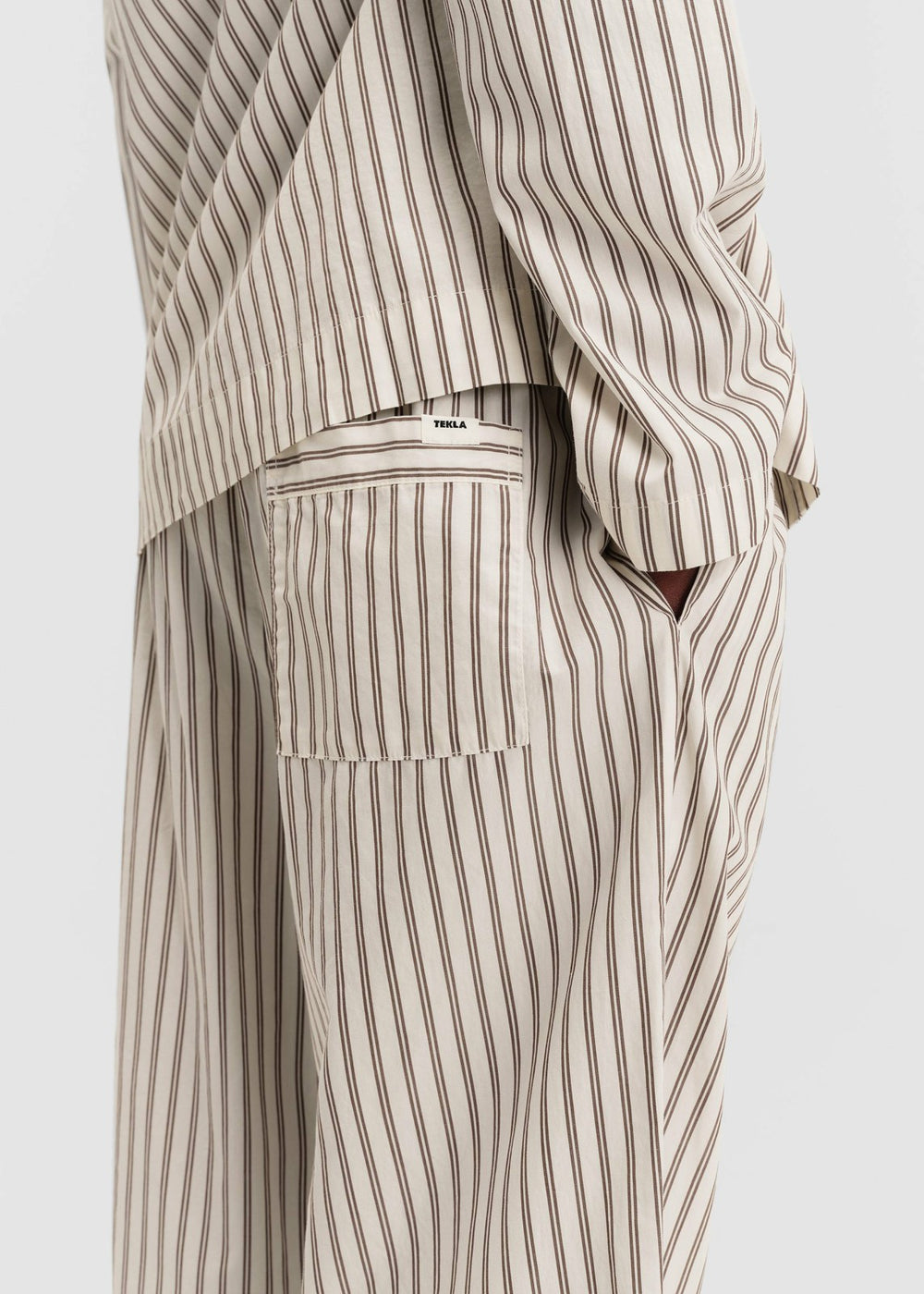 Tekla Poplin Pyjama Pants - Hopper Stripes