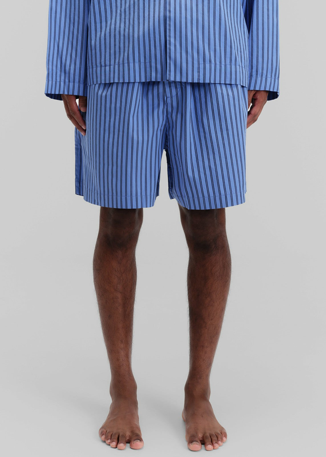 Tekla Poplin Pyjama Shorts - Boro Stripes
