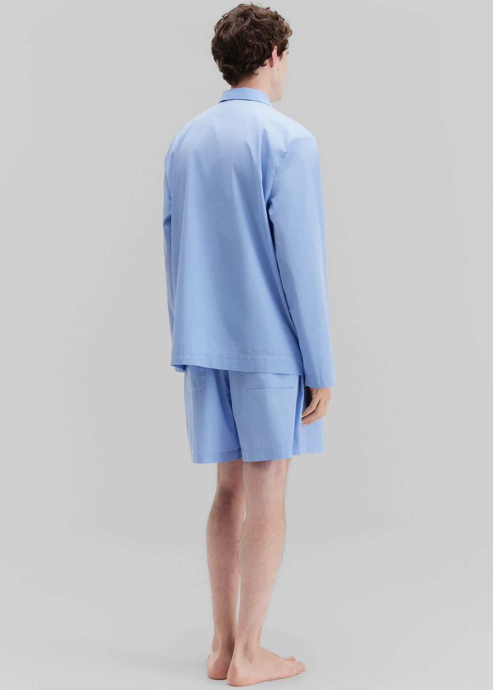 Tekla Poplin Pyjama Shorts - Cornflower Blue