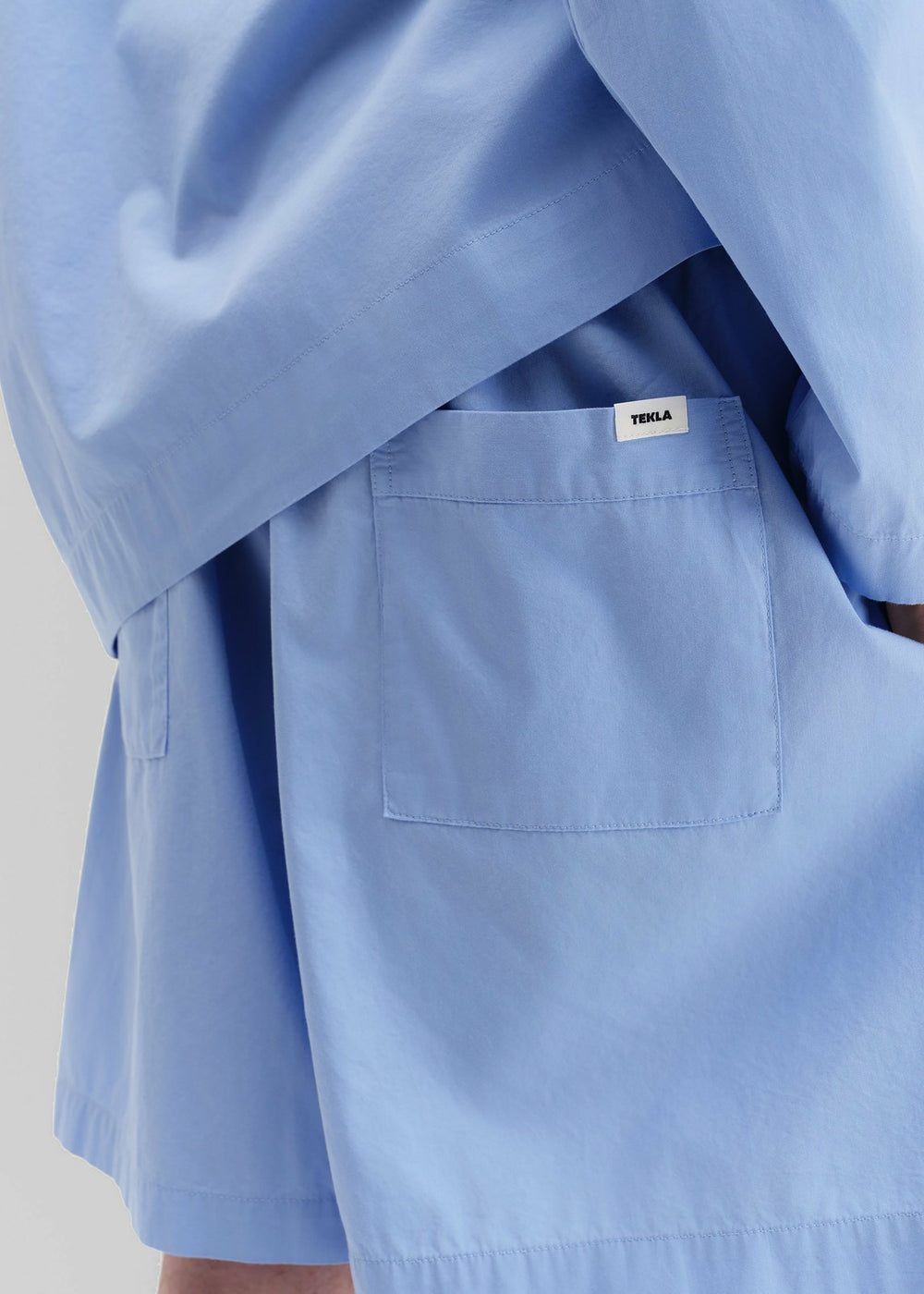 Tekla Poplin Pyjama Shorts - Cornflower Blue