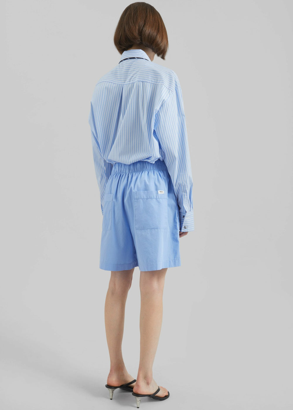 Tekla Poplin Pyjama Shorts - Cornflower Blue