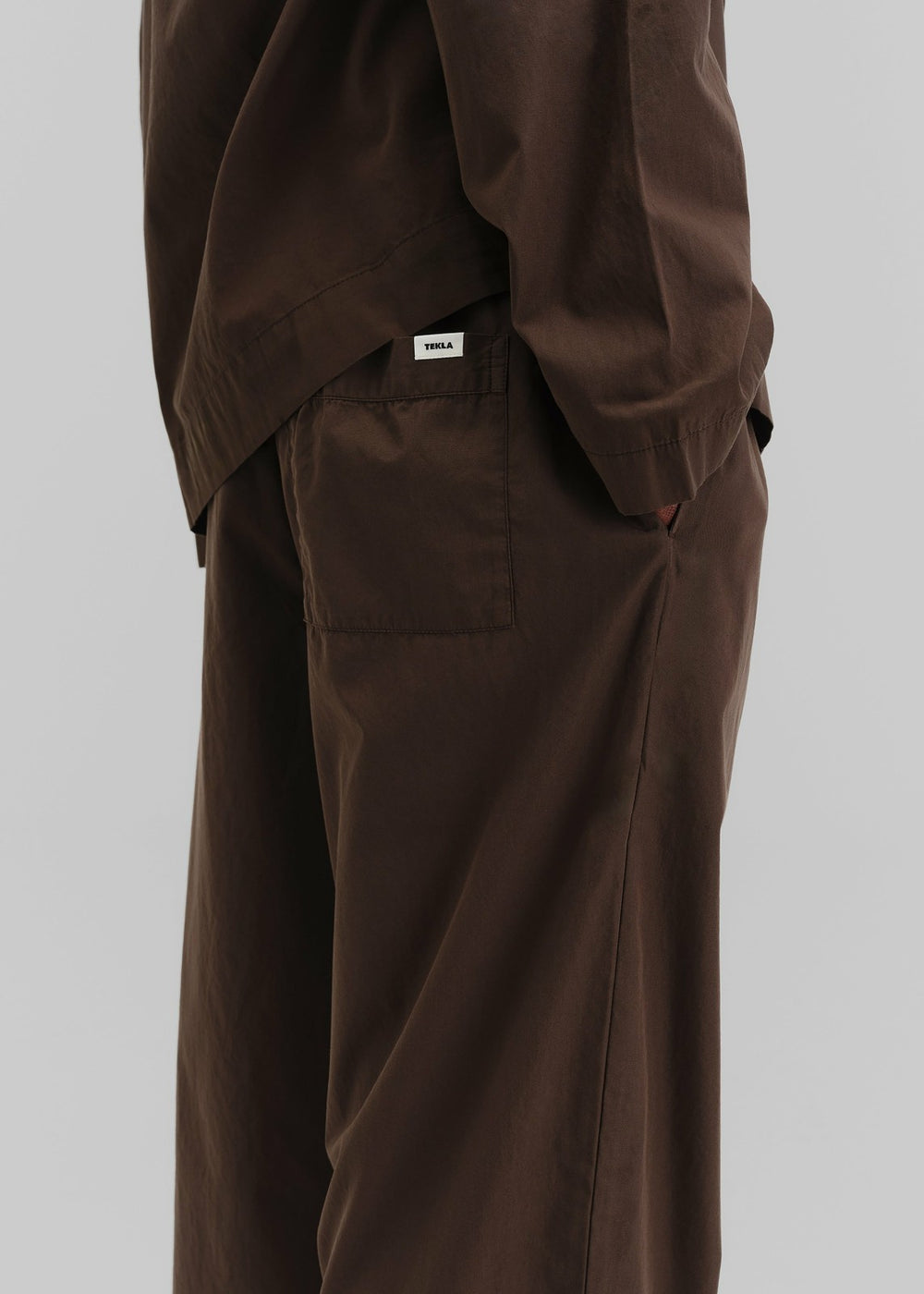 Tekla Poplin Pyjama Pants - Coffee